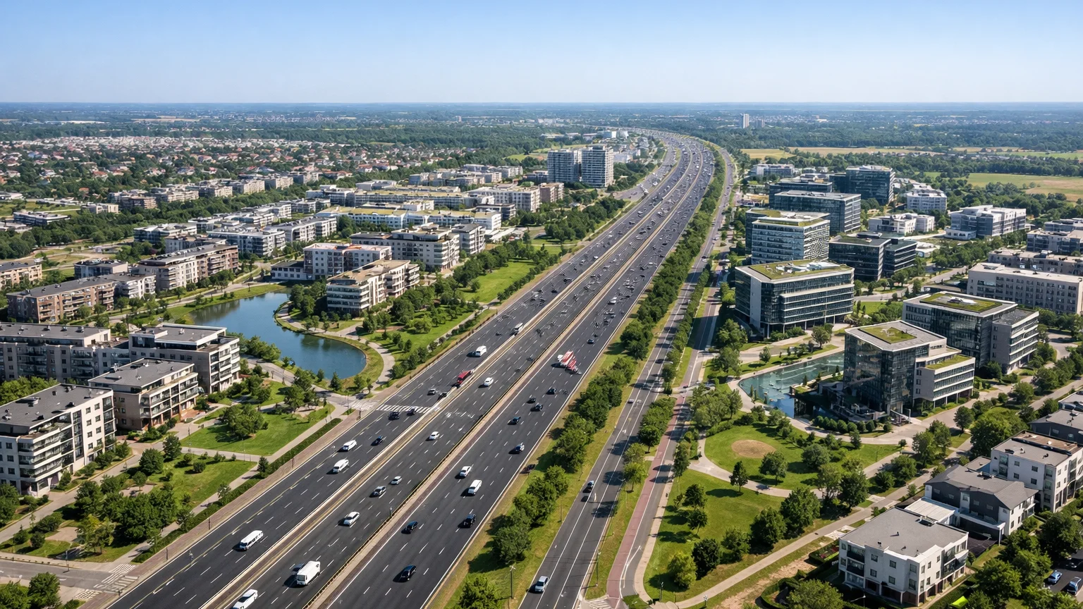 Đất ven quốc lộ 13 Thủ Đức nhìn từ trên cao năm 2026