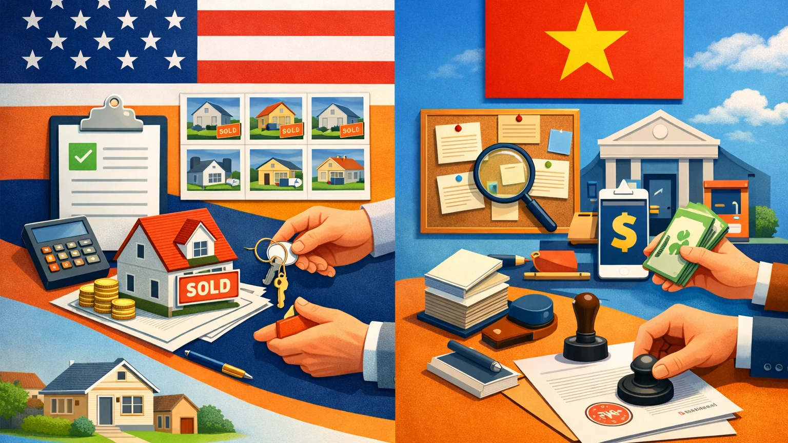 quy trình mua nhà ở Mỹ và Việt Nam - so sánh chuẩn từ A–Z 2026