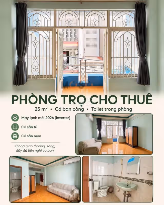 Cho thuê phòng trọ Đường Âu Cơ Quận Tân Phú, TP.HCM – 8 phòng ngủ, giá 2.5 triệu