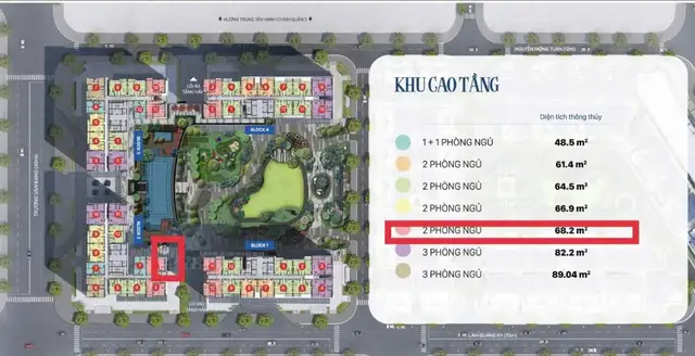 Cho thuê căn hộ chung cư Trương Văn Bang Quận 2, TP.HCM – 2 phòng ngủ, giá 14 triệu