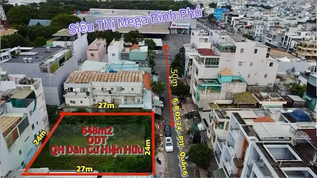 Bán đất đường Số 24 Quận 6, TP.HCM – giá 97 tỷ