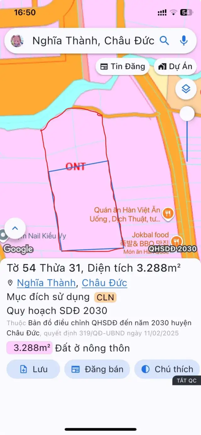 Bán đất 23 Huyện Châu Đức, BRVT – giá 8 tỷ Bán đất 23 Huyện Châu Đức, BRVT – giá 8 tỷ