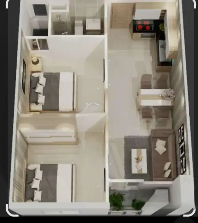 Cho thuê căn hộ chung cư Tô Ký Quận 12, TP.HCM – 2 phòng ngủ, giá 7 triệu