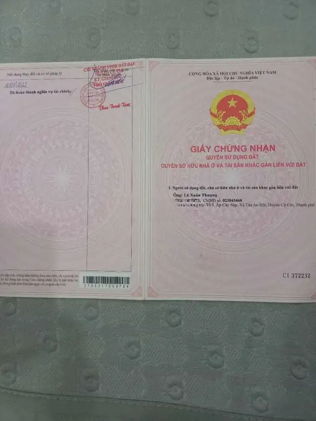 Bán đất Hương lộ 2 Huyện Củ Chi, TP.HCM – giá 3 tỷ Bán đất Hương lộ 2 Huyện Củ Chi, TP.HCM – giá 3 tỷ