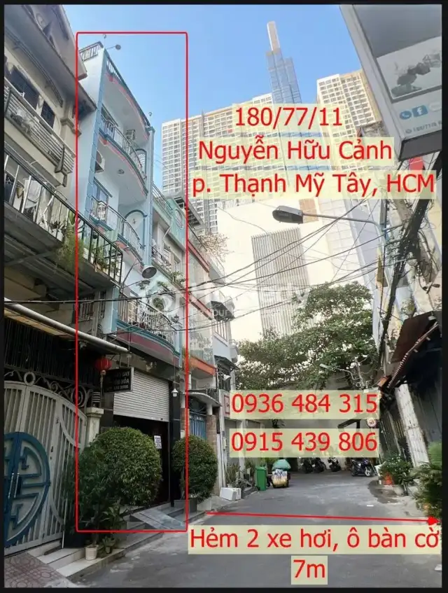 Cho thuê căn hộ chung cư Đường Nguyễn Hữu Cảnh Bình Thạnh, TP.HCM – 2 phòng ngủ, giá 9 triệu