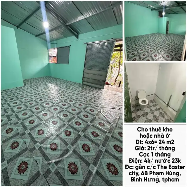 Cho thuê kho, nhà xưởng Đường Phạm Hùng Huyện Bình Chánh, TP.HCM – giá 2 triệu