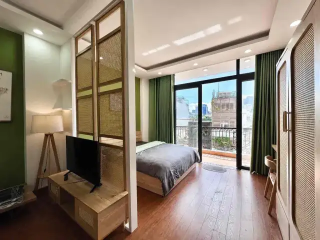 Cho thuê căn hộ dịch vụ Ðề Thám Quận 1, TP.HCM – 1 phòng ngủ, giá 8.5 triệu