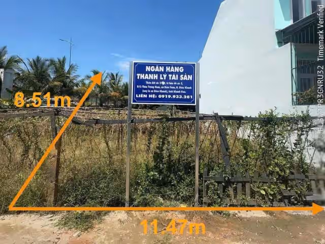 Bán đất Huyện Diên Khánh, Khánh Hòa – giá 1.1 tỷ Bán đất Huyện Diên Khánh, Khánh Hòa – giá 1.1 tỷ