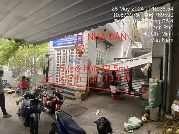 Bán nhà hẻm Hẻm 2 Thành phố Thủ Đức, TP.HCM – giá 13.5 tỷ