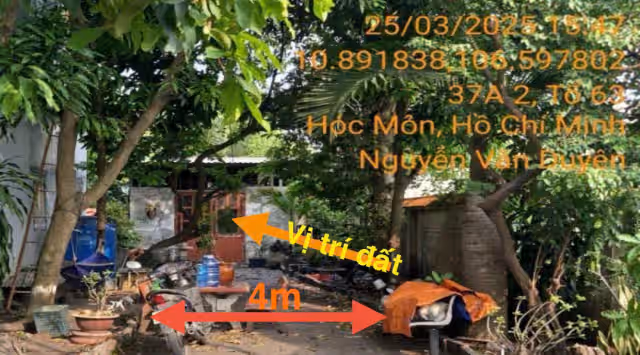 Bán đất Huyện Hóc Môn, TP.HCM – giá 2 tỷ Bán đất Huyện Hóc Môn, TP.HCM – giá 2 tỷ